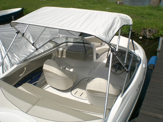 3-Stangen Bimini Top Sonnendach Boot Breite 155-169cm